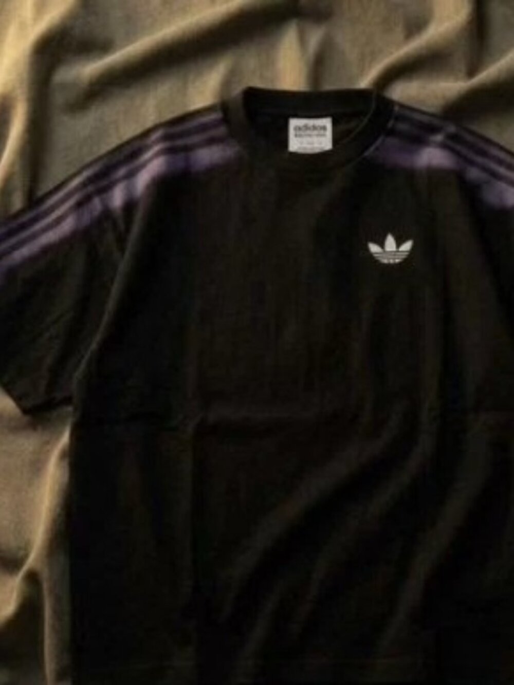 Adidas Originals Black Purple Trefoil T-Shirt